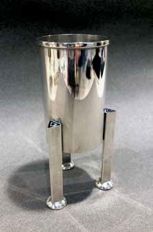 Fabricated Kiddush Cup, sterling silver & resin